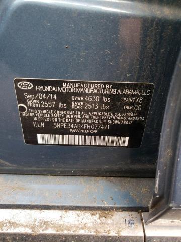Photo 10 from auction – 2015 HYUNDAI SONATA with VIN 5NPE34AB4FH077471