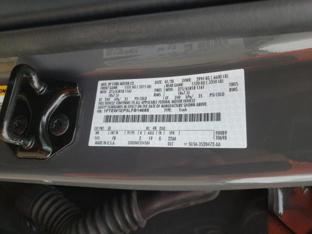 Photo 10 from auction – 2020 FORD F150 SUPER with VIN 1FTEW1EP5LFB14688