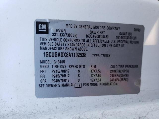 Photo 10 from auction – 2010 CHEVROLET EXPRESS G1 with VIN 1GCUGADX8A1102538