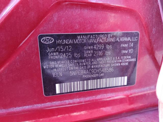 Photo 10 from auction – 2013 HYUNDAI SONATA GLS with VIN 5NPEB4AC9DH548586