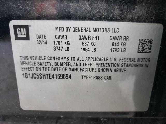 Photo 10 from auction – 2014 CHEVROLET SONIC LT with VIN 1G1JC5SH7E4169694
