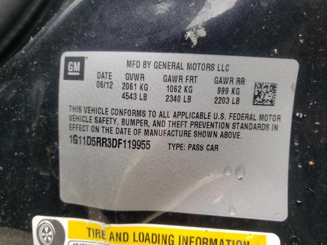 Photo 10 from auction – 2013 CHEVROLET MALIBU 1LT with VIN 1G11D5RR3DF119955