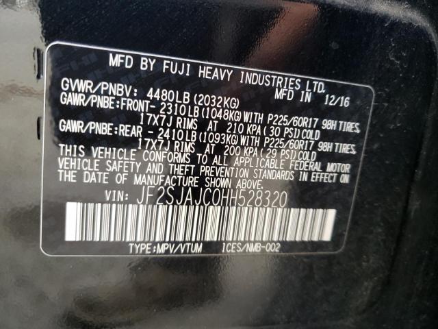 Photo 10 from auction – 2017 SUBARU FORESTER 2 with VIN JF2SJAJC0HH528320