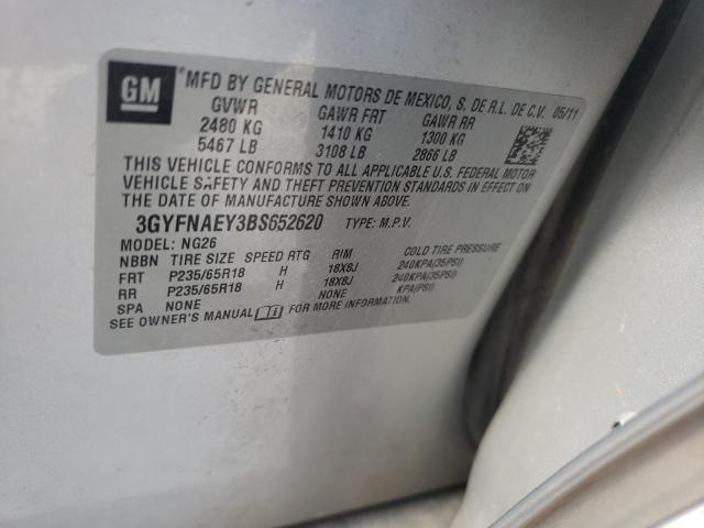 Photo 10 from auction – 2011 CADILLAC SRX LUXURY with VIN 3GYFNAEY3BS652620