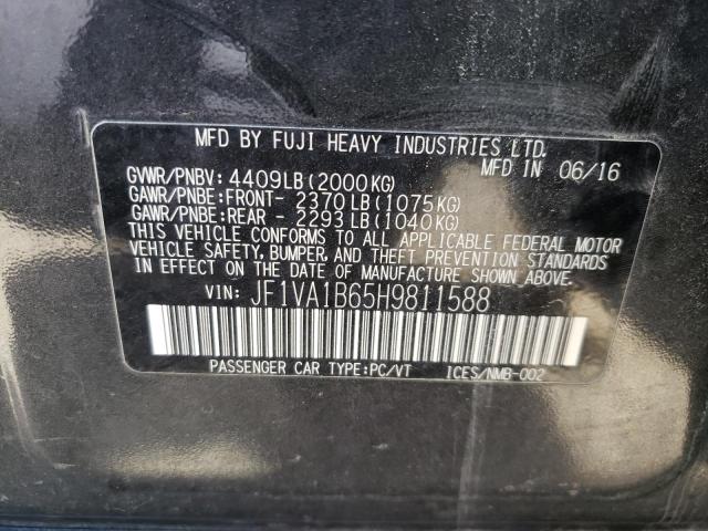 Photo 10 from auction – 2017 SUBARU WRX with VIN JF1VA1B65H9811588