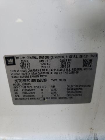 Photo 10 from auction – 2016 GMC SIERRA K15 with VIN 3GTU2NEC1GG150538