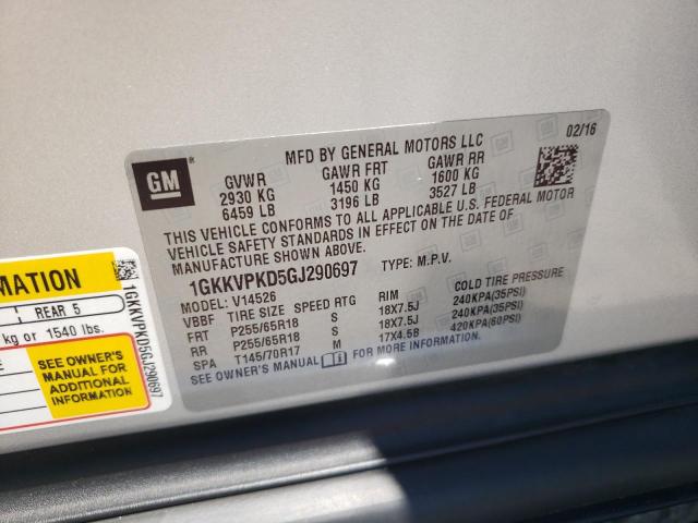 Photo 10 from auction – 2016 GMC ACADIA SLE with VIN 1GKKVPKD5GJ290697