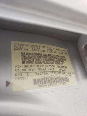 Photo 10 from auction – 2007 NISSAN VERSA S with VIN 3N1BC13E27L449306