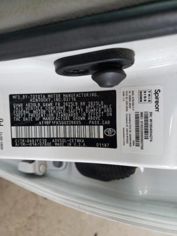 Photo 10 from auction – 2016 TOYOTA CAMRY LE with VIN 4T1BF1FK5GU226605