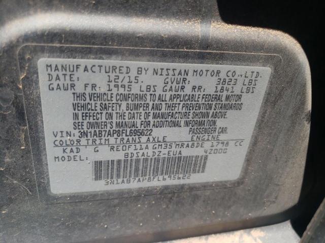 Photo 10 from auction – 2015 NISSAN SENTRA S with VIN 3N1AB7AP8FL695622