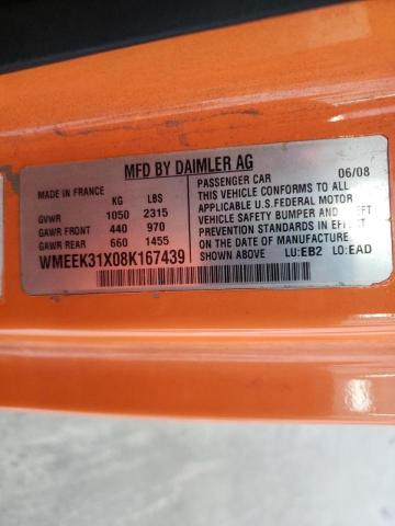Photo 10 from auction – 2008 SMART FORTWO PAS with VIN WMEEK31X08K167439
