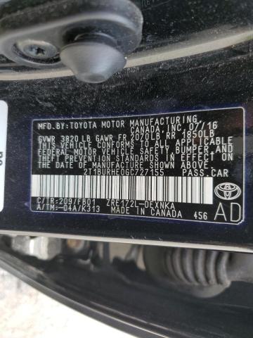 Photo 10 from auction – 2016 TOYOTA COROLLA L with VIN 2T1BURHE0GC727155