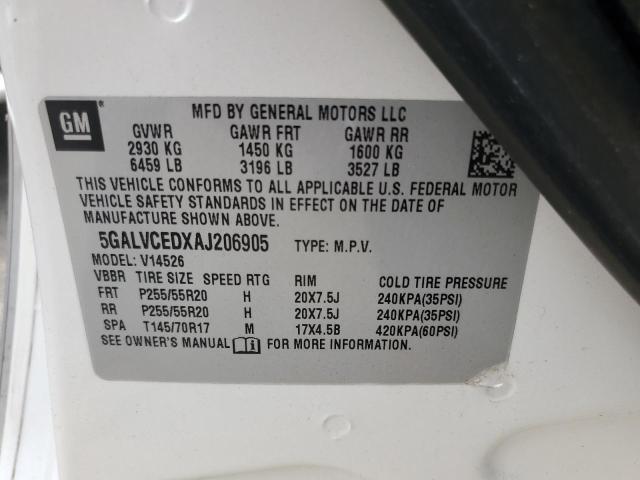 Photo 10 from auction – 2010 BUICK ENCLAVE CX with VIN 5GALVCEDXAJ206905