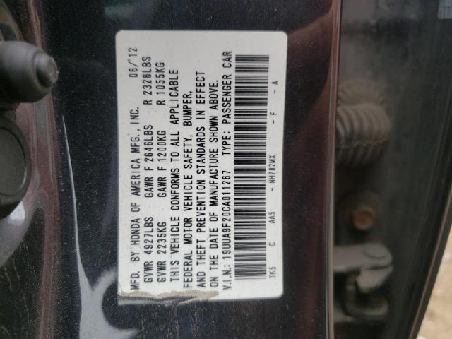 Photo 10 from auction – 2012 ACURA TL with VIN 19UUA9F20CA011267