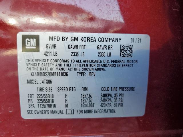 Photo 10 from auction – 2021 BUICK ENCORE GX with VIN KL4MMDS20MB141036