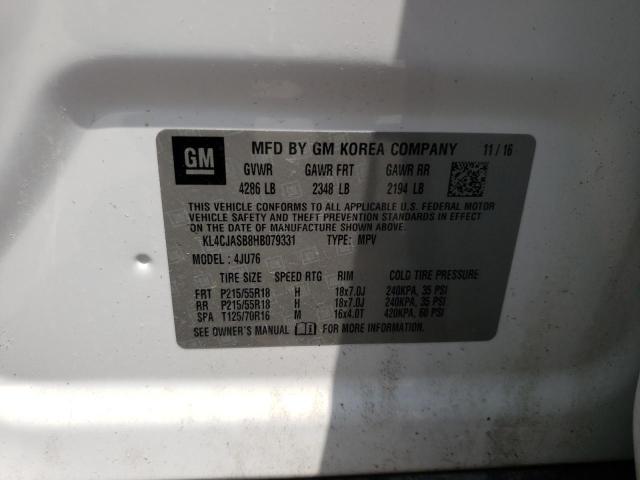Photo 10 from auction – 2017 BUICK ENCORE PRE with VIN KL4CJASB8HB079331