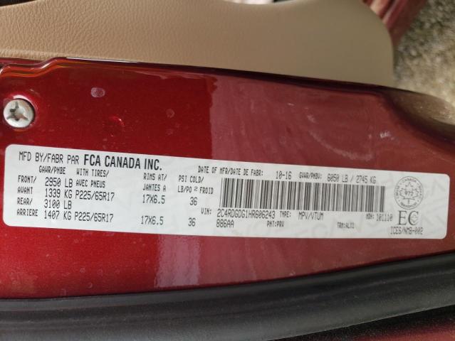 Photo 10 from auction – 2017 DODGE GRAND CARA with VIN 2C4RDGDG1HR606243