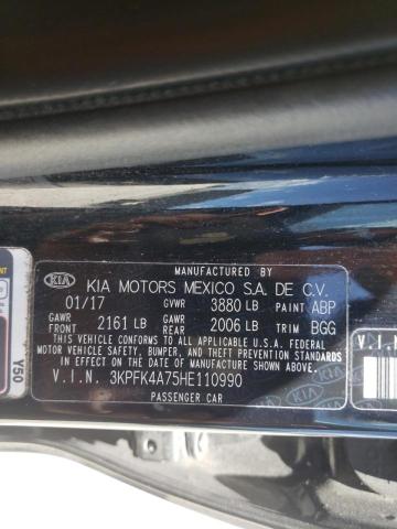 Photo 10 from auction – 2017 KIA FORTE LX with VIN 3KPFK4A75HE110990