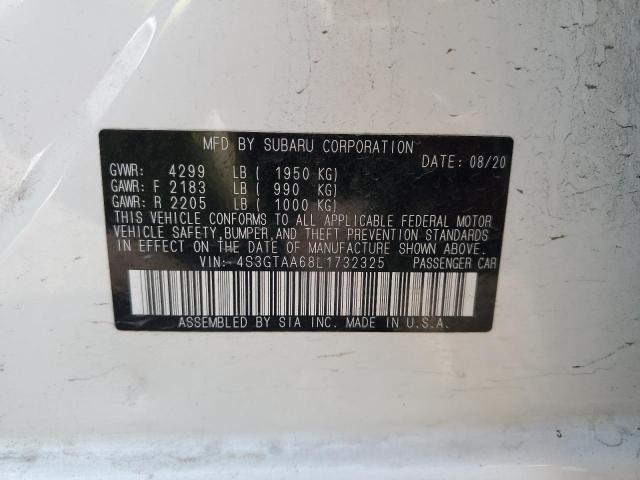 Photo 10 from auction – 2020 SUBARU IMPREZA with VIN 4S3GTAA68L1732325