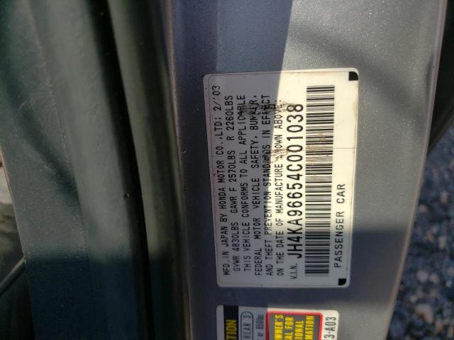 Photo 10 from auction – 2004 ACURA 3.5RL with VIN JH4KA96654C001038