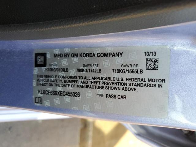 Photo 10 from auction – 2014 CHEVROLET SPARK 2LT with VIN KL8CF6S9XEC455026