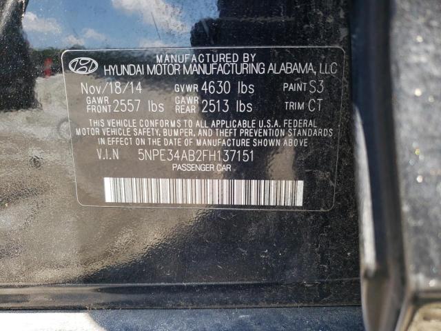 Photo 10 from auction – 2015 HYUNDAI SONATA SPO with VIN 5NPE34AB2FH137151