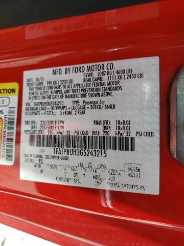Photo 10 from auction – 2016 FORD MUSTANG with VIN 1FATP8UH3G5243215