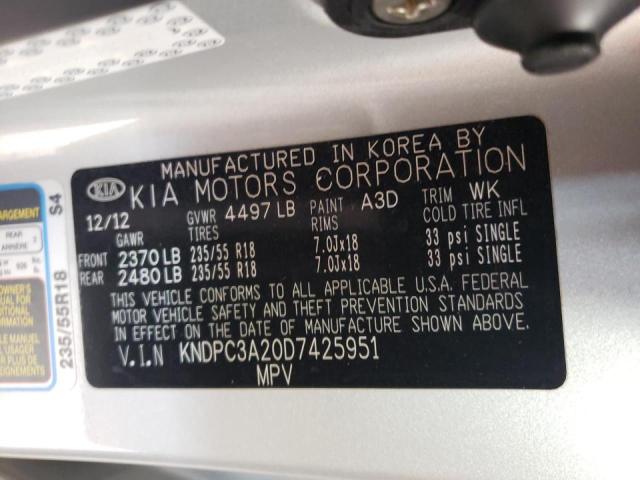 Photo 10 from auction – 2013 KIA SPORTAGE E with VIN KNDPC3A20D7425951