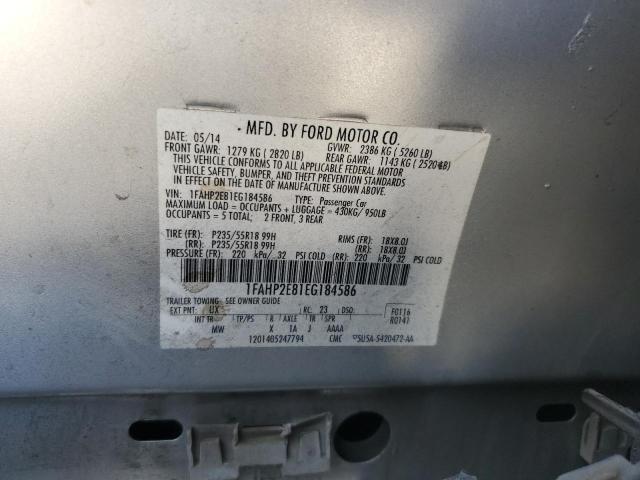 Photo 10 from auction – 2014 FORD TAURUS SEL with VIN 1FAHP2E81EG184586