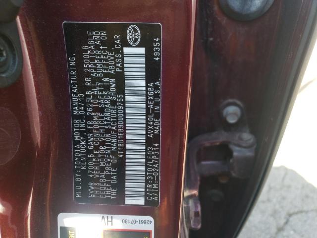 Photo 10 from auction – 2013 TOYOTA AVALON HYB with VIN 4T1BD1EB9DU009755