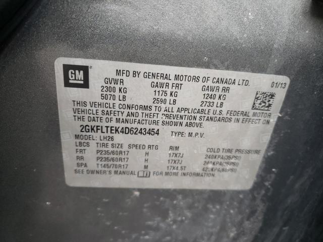 Photo 10 from auction – 2013 GMC TERRAIN SL with VIN 2GKFLTEK4D6243454