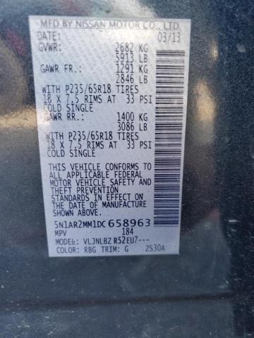 Photo 10 from auction – 2013 NISSAN PATHFINDER with VIN 5N1AR2MM1DC658963
