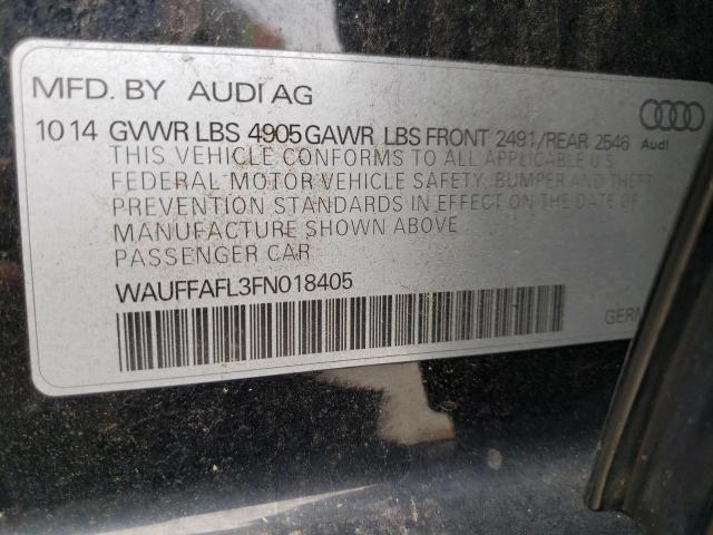 Photo 10 from auction – 2015 AUDI A4 PREMIUM with VIN WAUFFAFL3FN018405