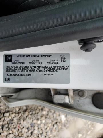 Photo 10 from auction – 2022 CHEVROLET SPARK LS with VIN KL8CB6SA9NC004434