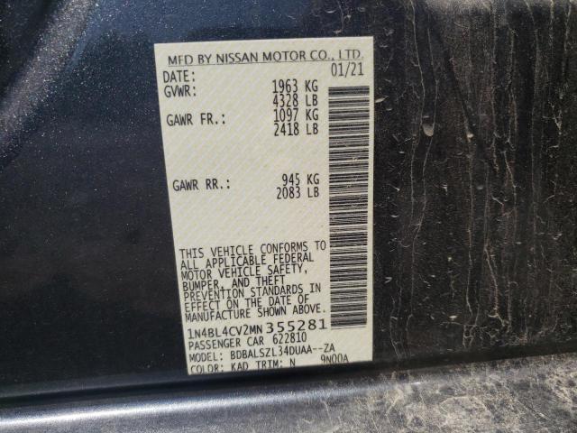 Photo 10 from auction – 2021 NISSAN ALTIMA with VIN 1N4BL4CV2MN355281