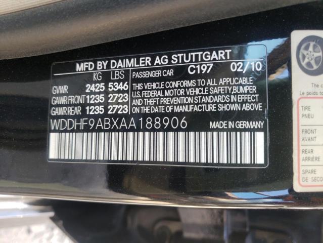 Photo 10 from auction – 2010 MERCEDES-BENZ E 550 4MAT with VIN WDDHF9ABXAA188906
