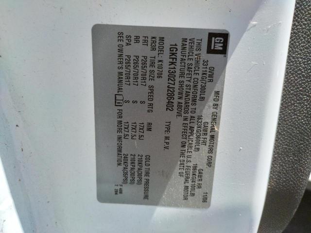 Photo 10 from auction – 2007 GMC YUKON with VIN 1GKFK13027J286402