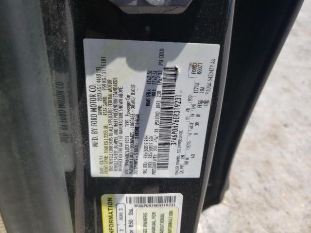 Photo 10 from auction – 2014 FORD FUSION SE with VIN 3FA6P0H76ER319231
