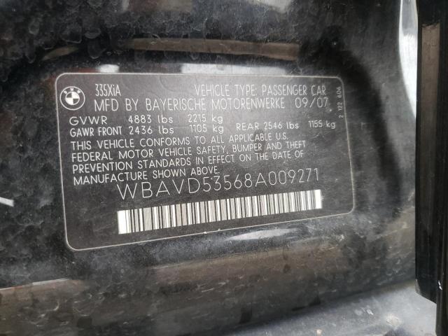 Photo 10 from auction – 2008 BMW 335 XI with VIN WBAVD53568A009271