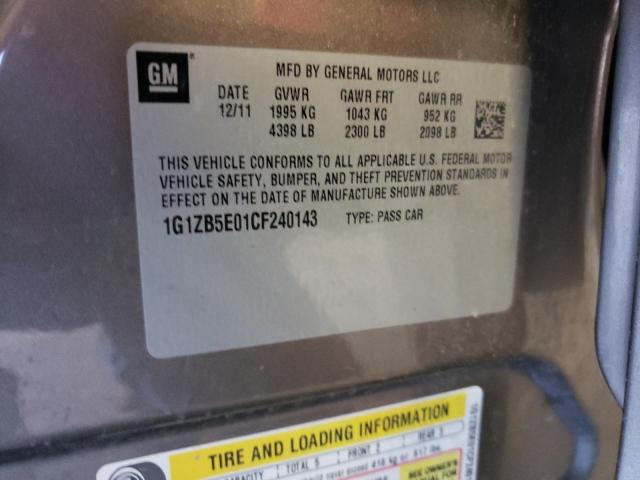 Photo 10 from auction – 2012 CHEVROLET MALIBU LS with VIN 1G1ZB5E01CF240143
