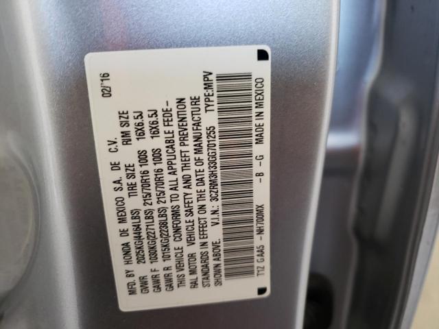 Photo 10 from auction – 2016 HONDA CR-V LX with VIN 3CZRM3H33GG701255