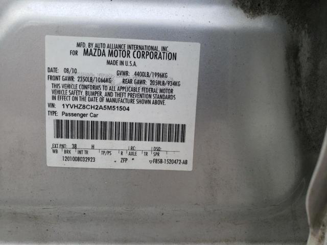 Photo 10 from auction – 2010 MAZDA 6 I with VIN 1YVHZ8CH2A5M51504