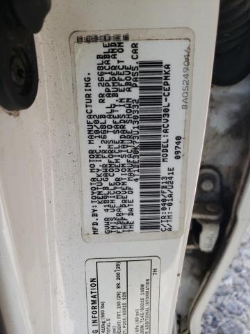 Photo 10 from auction – 2003 TOYOTA CAMRY LE with VIN 4T1BE30K73U130332