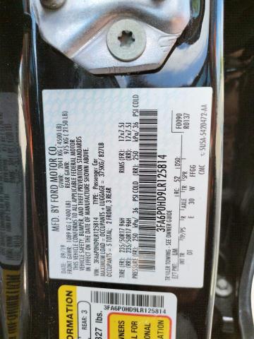 Photo 10 from auction – 2020 FORD FUSION SE with VIN 3FA6P0HD9LR125814