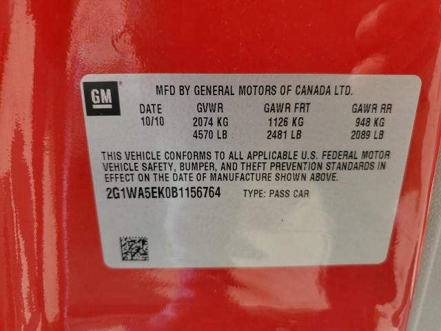 Photo 10 from auction – 2011 CHEVROLET IMPALA LS with VIN 2G1WA5EK0B1156764