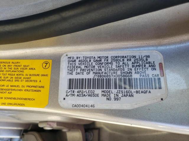 Photo 10 from auction – 1999 LEXUS GS 300 with VIN JT8BD68S7X0058668
