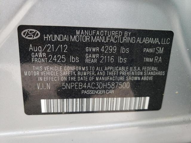 Photo 10 from auction – 2013 HYUNDAI SONATA GLS with VIN 5NPEB4AC3DH587500