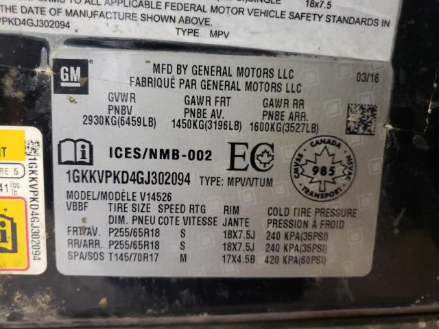 Photo 10 from auction – 2016 GMC ACADIA SLE with VIN 1GKKVPKD4GJ302094
