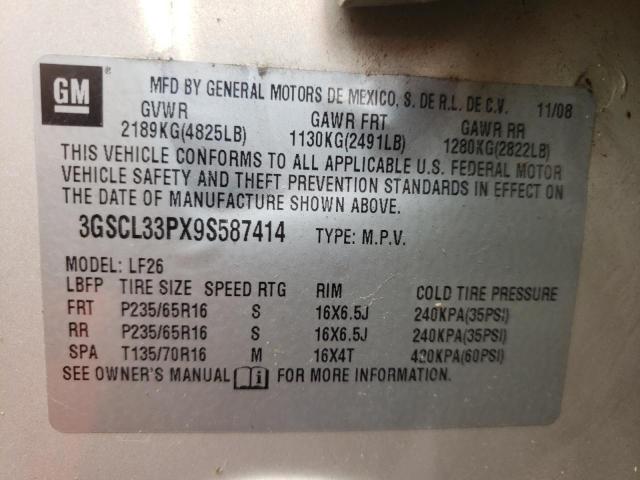 Photo 10 from auction – 2009 SATURN VUE XE with VIN 3GSCL33PX9S587414