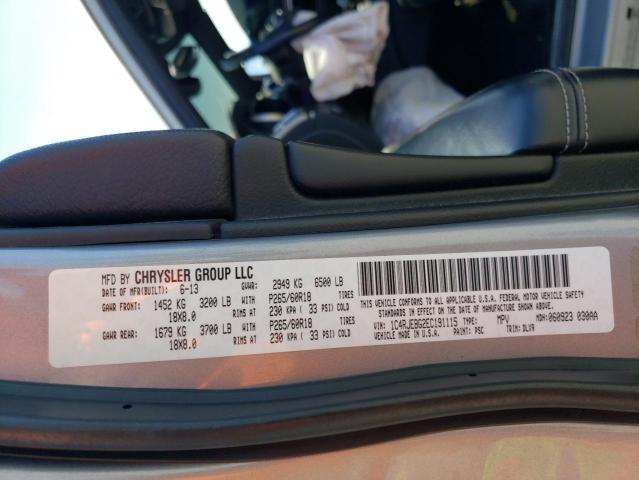 Photo 10 from auction – 2014 JEEP GRAND CHER with VIN 1C4RJEBG2EC191115